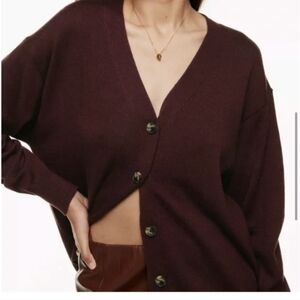 Aritzia Wilfred 100% merino wool Storybook Cardigan